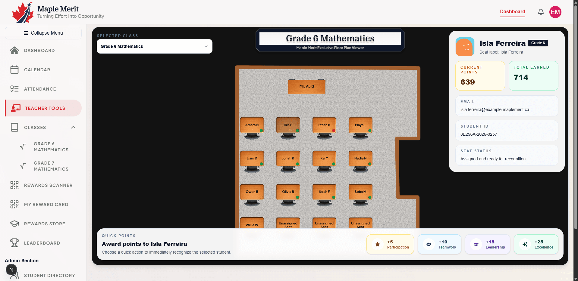 Classroom Floor Plan
